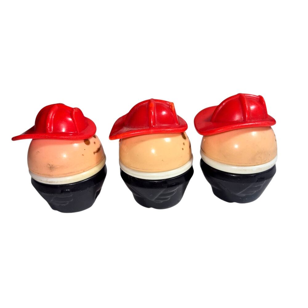 Vintage 80s Little Tikes Toddle Tots Fire Truck & # Chinky Firemen Little People - Picture 7 of 10